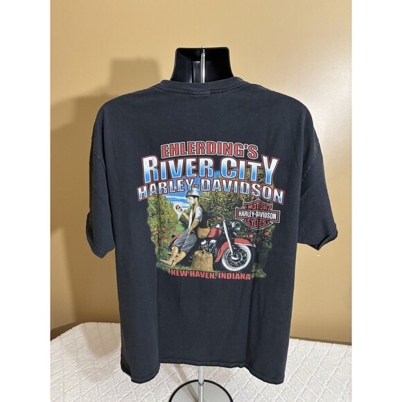 Harley-Davidson Other - Harley Davidson Ehlerdings River City New Haven Indiana 2 Sided Tee Men’s XL